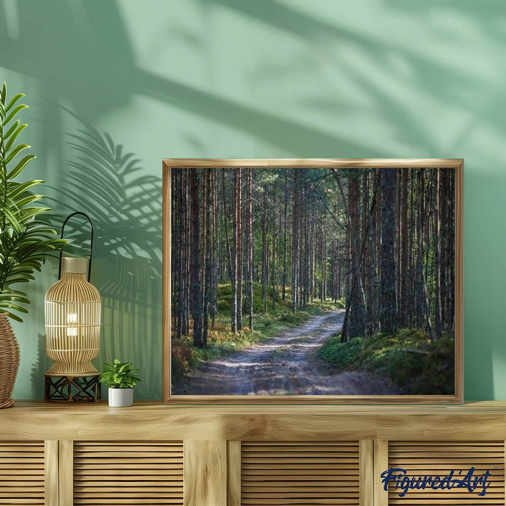 paint by numbers | Path in the Forest | advanced landscapes mountains | FiguredArt