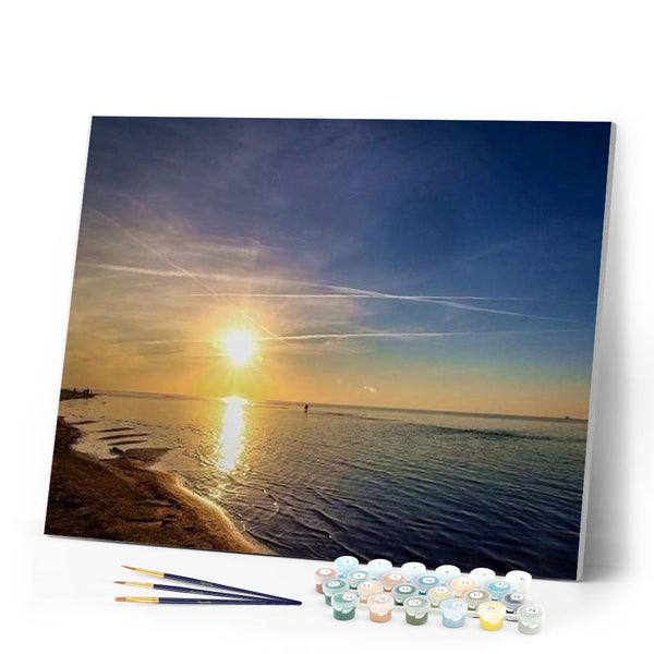 paint by numbers | Sunset at Seaside | intermediate landscapes | FiguredArt