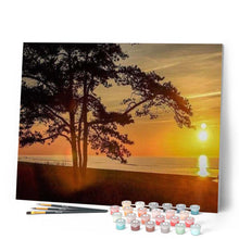 Load image into Gallery viewer, paint by numbers | Trees At Dusk | intermediate landscapes trees | FiguredArt