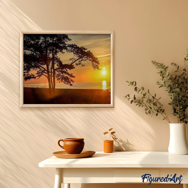 paint by numbers | Trees At Dusk | intermediate landscapes trees | FiguredArt