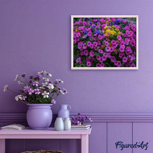 paint by numbers | Purple blooming Flowers | flowers intermediate | FiguredArt