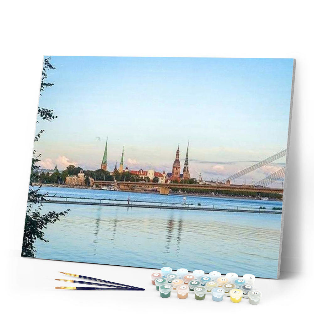 paint by numbers | City and River | cities intermediate | FiguredArt