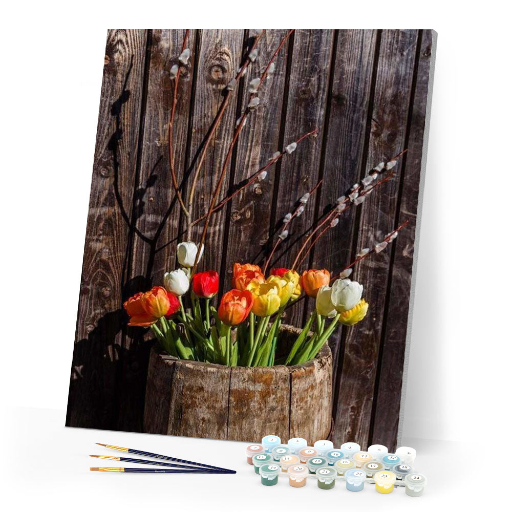 paint by numbers | Barrel of Flowers | advanced flowers | FiguredArt
