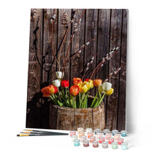 Load image into Gallery viewer, paint by numbers | Barrel of Flowers | advanced flowers | FiguredArt