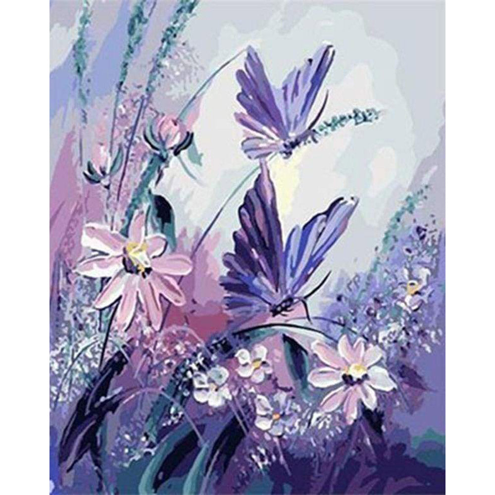 paint by numbers | Flowers and Butterflies | animals butterflies intermediate | FiguredArt