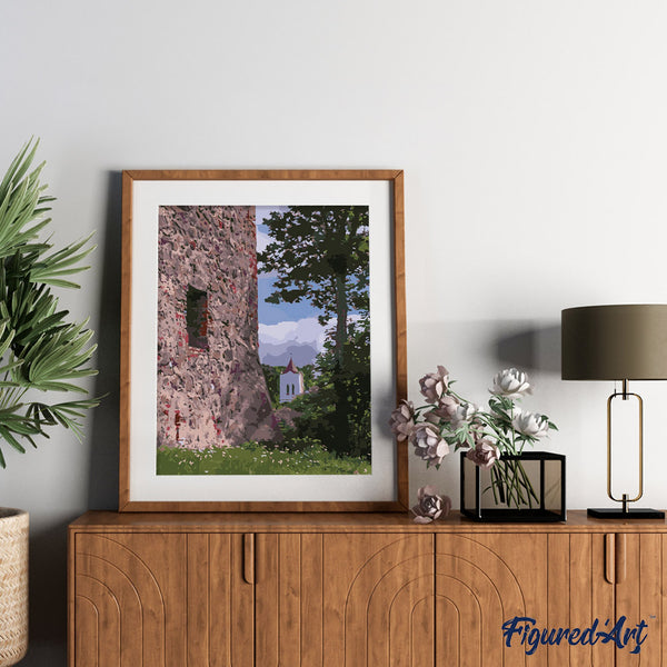 paint by numbers | Medieval building | advanced landscapes trees | FiguredArt