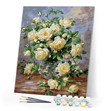 paint by numbers | White Camellias | advanced flowers | FiguredArt