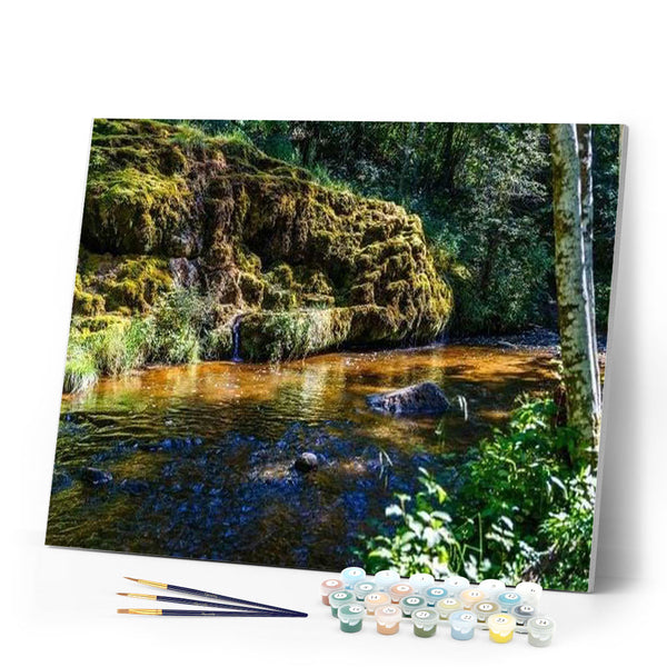 paint by numbers | Fishing River | advanced landscapes mountains | FiguredArt