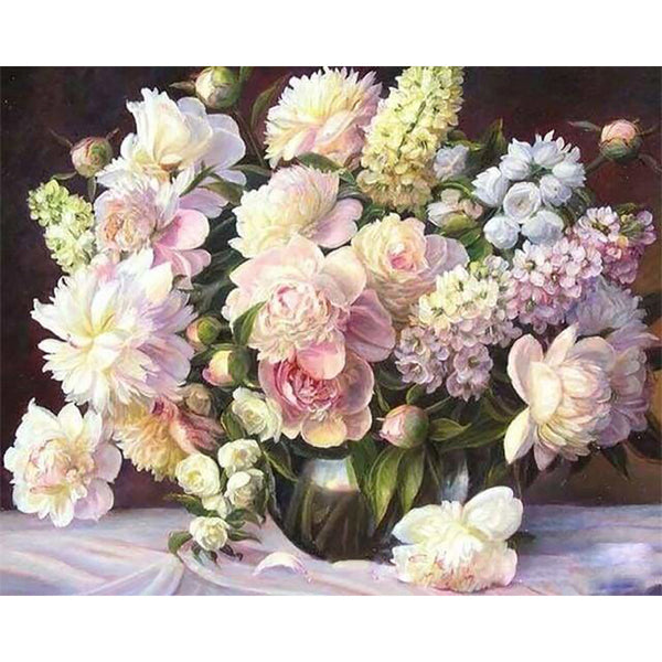 paint by numbers | Beautiful Vase | flowers intermediate | FiguredArt