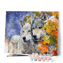 Load image into Gallery viewer, paint by numbers | Wolves Couple 2 | advanced animals wolves | FiguredArt