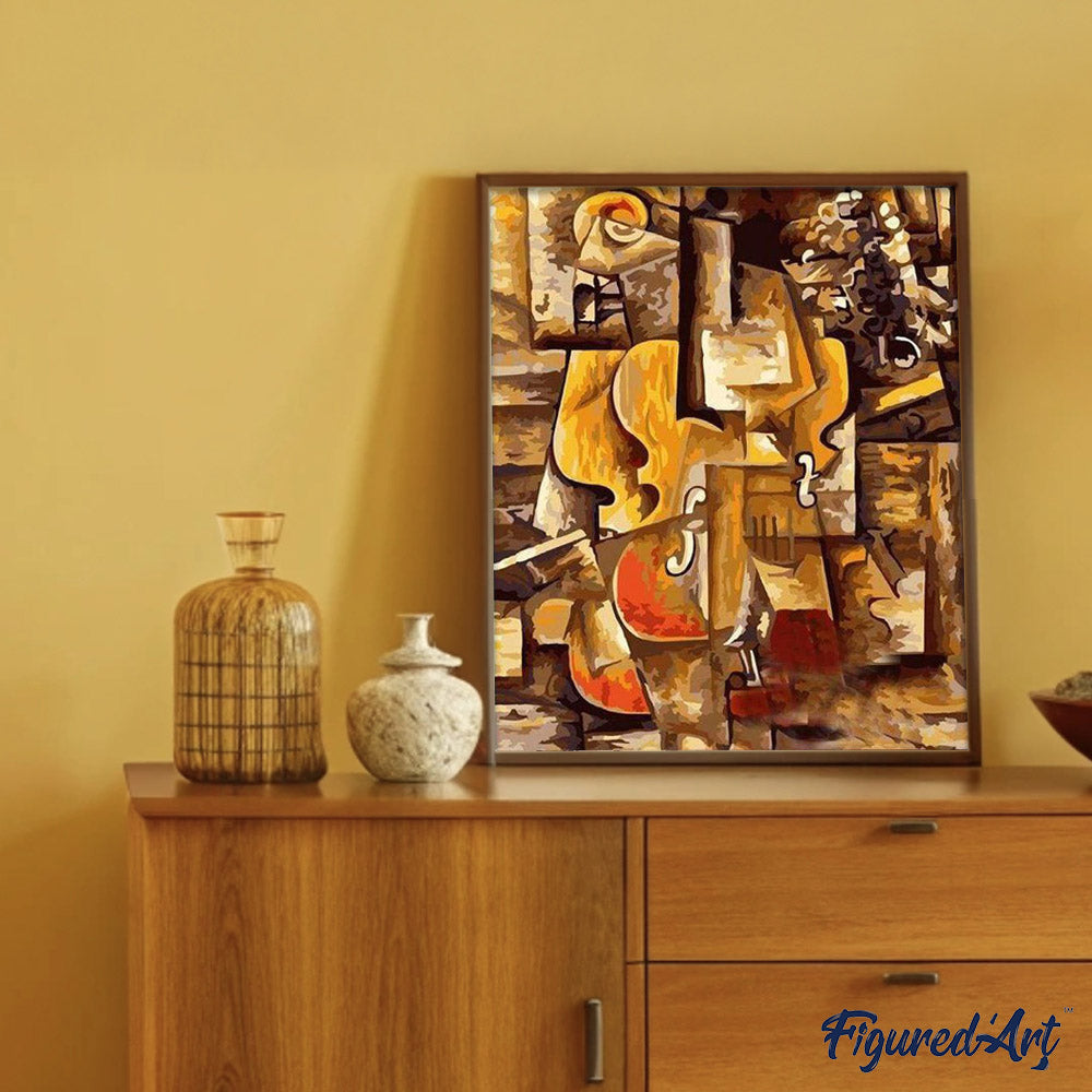 paint by numbers | Picasso Violin and Grapes | famous paintings intermediate music | FiguredArt