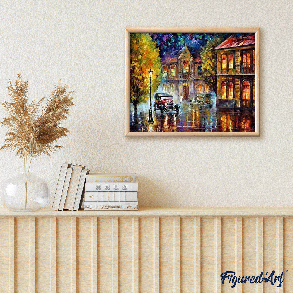 paint by numbers | Old Car passing by | advanced cities | FiguredArt