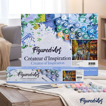 Load image into Gallery viewer, paint by numbers | Old Car passing by | advanced cities | FiguredArt