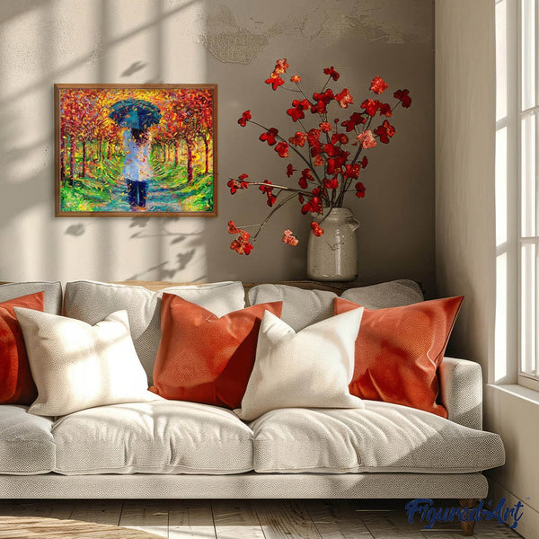 paint by numbers | Autumn and Black Umbrella | advanced landscapes | FiguredArt