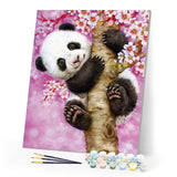 paint by numbers | Baby Panda | animals intermediate pandas | FiguredArt