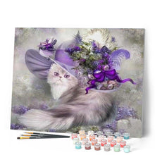 Load image into Gallery viewer, paint by numbers | Purple kitty | advanced animals cats | FiguredArt