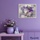 paint by numbers | Purple kitty | advanced animals cats | FiguredArt