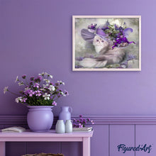 Load image into Gallery viewer, paint by numbers | Purple kitty | advanced animals cats | FiguredArt