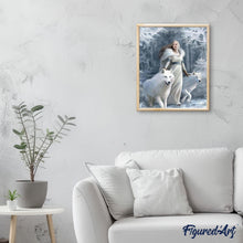 Load image into Gallery viewer, paint by numbers | White Beauty and Wolves | animals intermediate wolves | FiguredArt