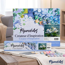 Load image into Gallery viewer, paint by numbers | Swan Couple | animals birds intermediate swans | FiguredArt