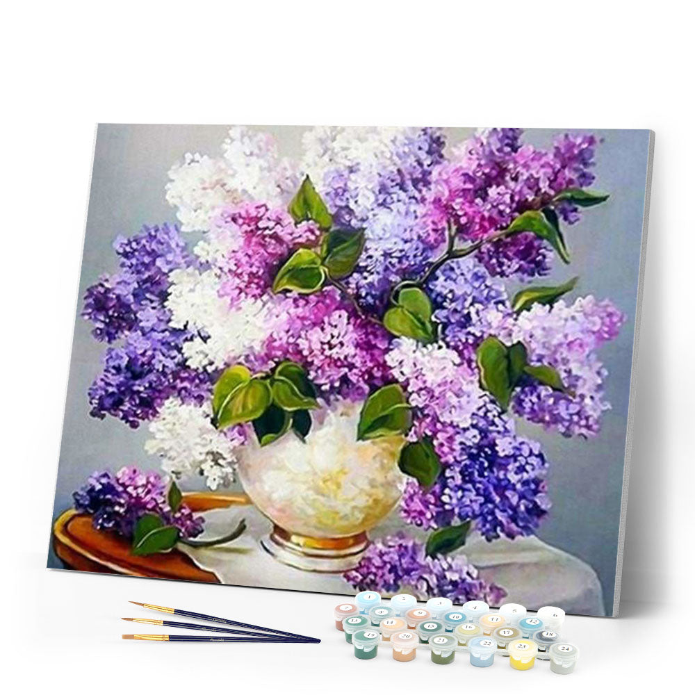paint by numbers | Colorful Lavender | flowers intermediate | FiguredArt