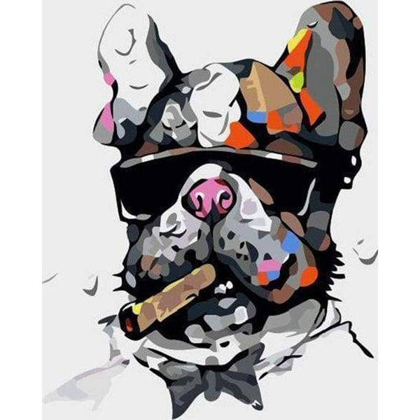 paint by numbers | Dog Businessman | animals dogs easy | FiguredArt