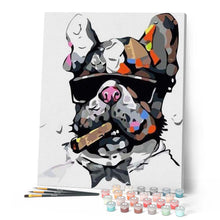 Load image into Gallery viewer, paint by numbers | Dog Businessman | animals dogs easy | FiguredArt