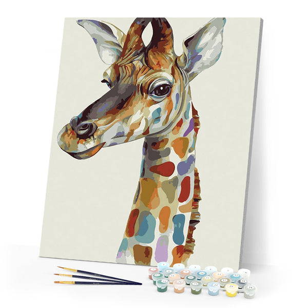 paint by numbers | Colorful Giraffe | animals easy giraffes | FiguredArt