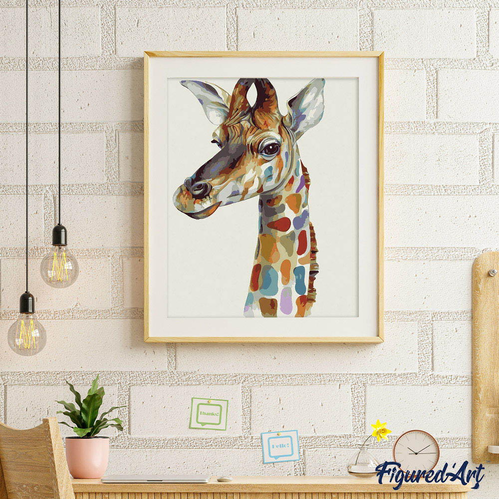 paint by numbers | Colorful Giraffe | animals easy giraffes | FiguredArt