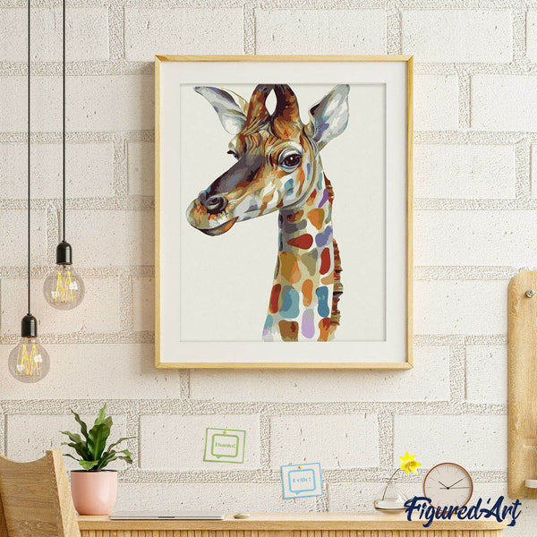 paint by numbers | Colorful Giraffe | animals easy giraffes | FiguredArt