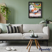 Load image into Gallery viewer, paint by numbers | Cats looking at a Bird | animals cats easy | FiguredArt