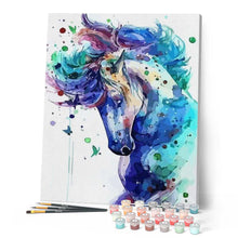 Load image into Gallery viewer, paint by numbers | Horse in Blue | animals easy horses | FiguredArt