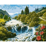 paint by numbers | Waterfall | intermediate landscapes | FiguredArt