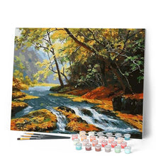 Load image into Gallery viewer, paint by numbers | Clear River in the Forest | advanced landscapes | FiguredArt