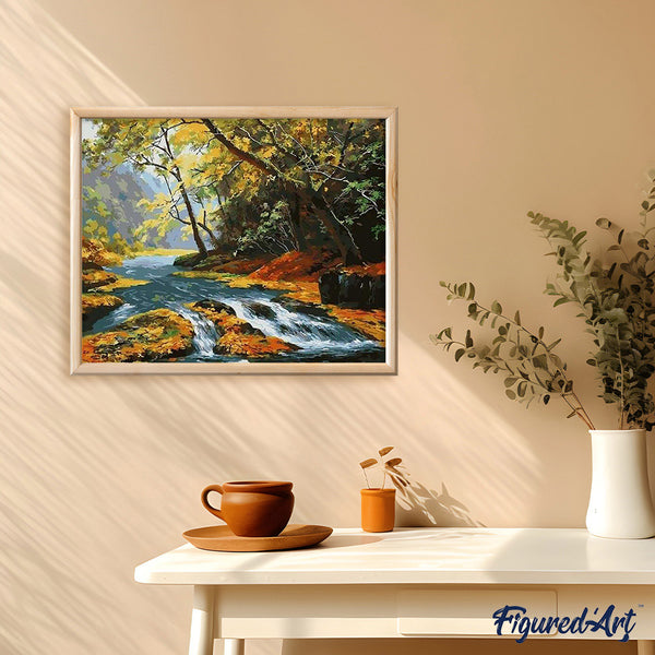 paint by numbers | Clear River in the Forest | advanced landscapes | FiguredArt