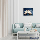 paint by numbers | Swans On Blue Lake | animals birds intermediate swans | FiguredArt