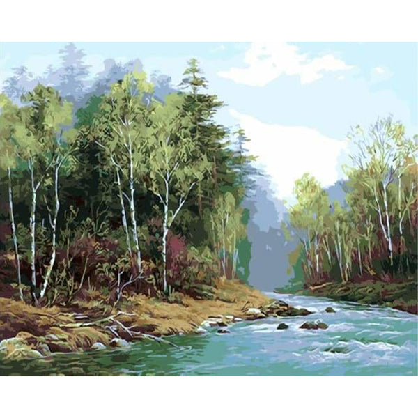 paint by numbers | Spring River | advanced landscapes | FiguredArt