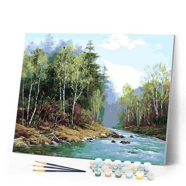 paint by numbers | Spring River | advanced landscapes | FiguredArt