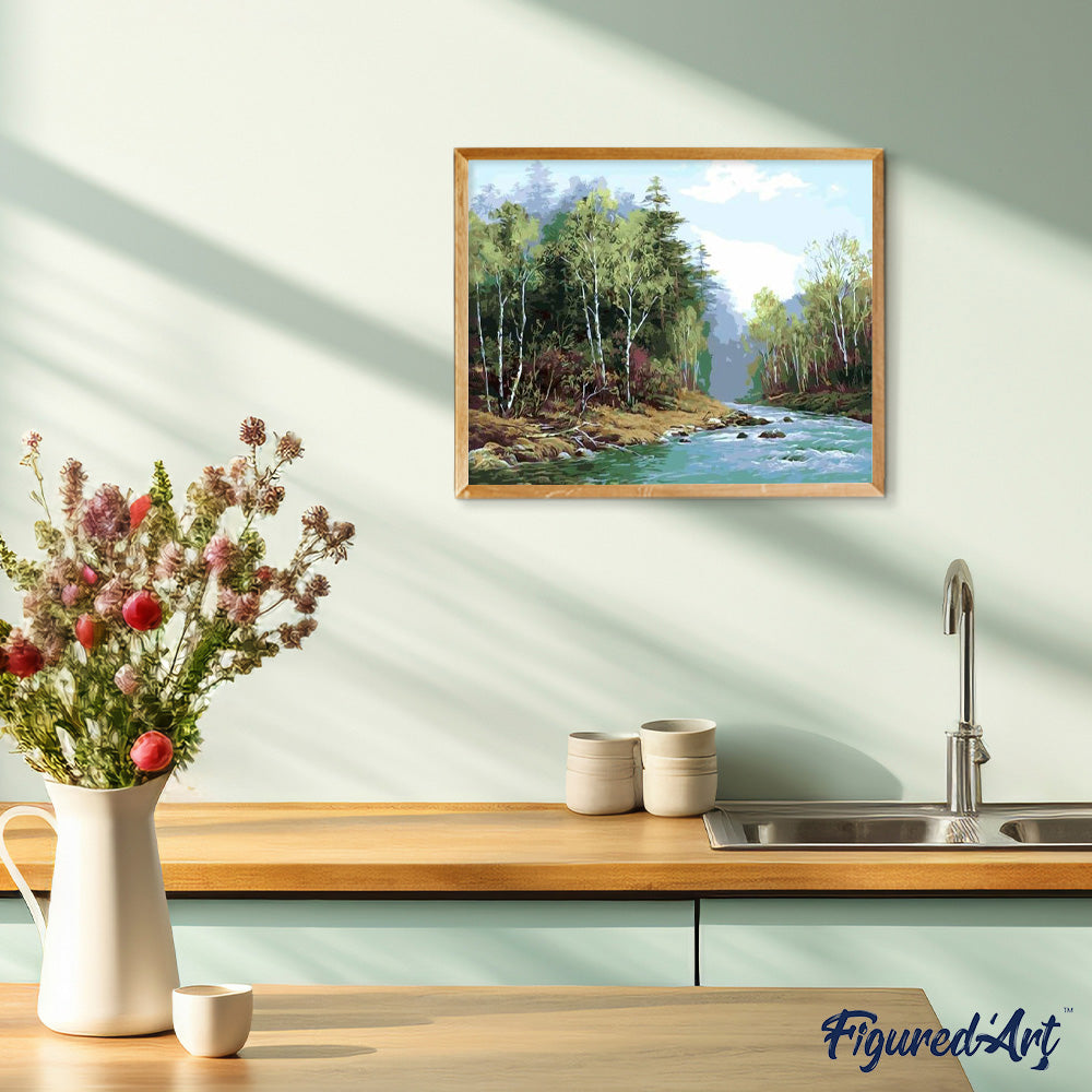 paint by numbers | Spring River | advanced landscapes | FiguredArt