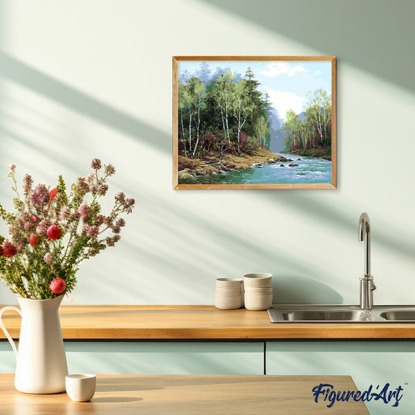 paint by numbers | Spring River | advanced landscapes | FiguredArt