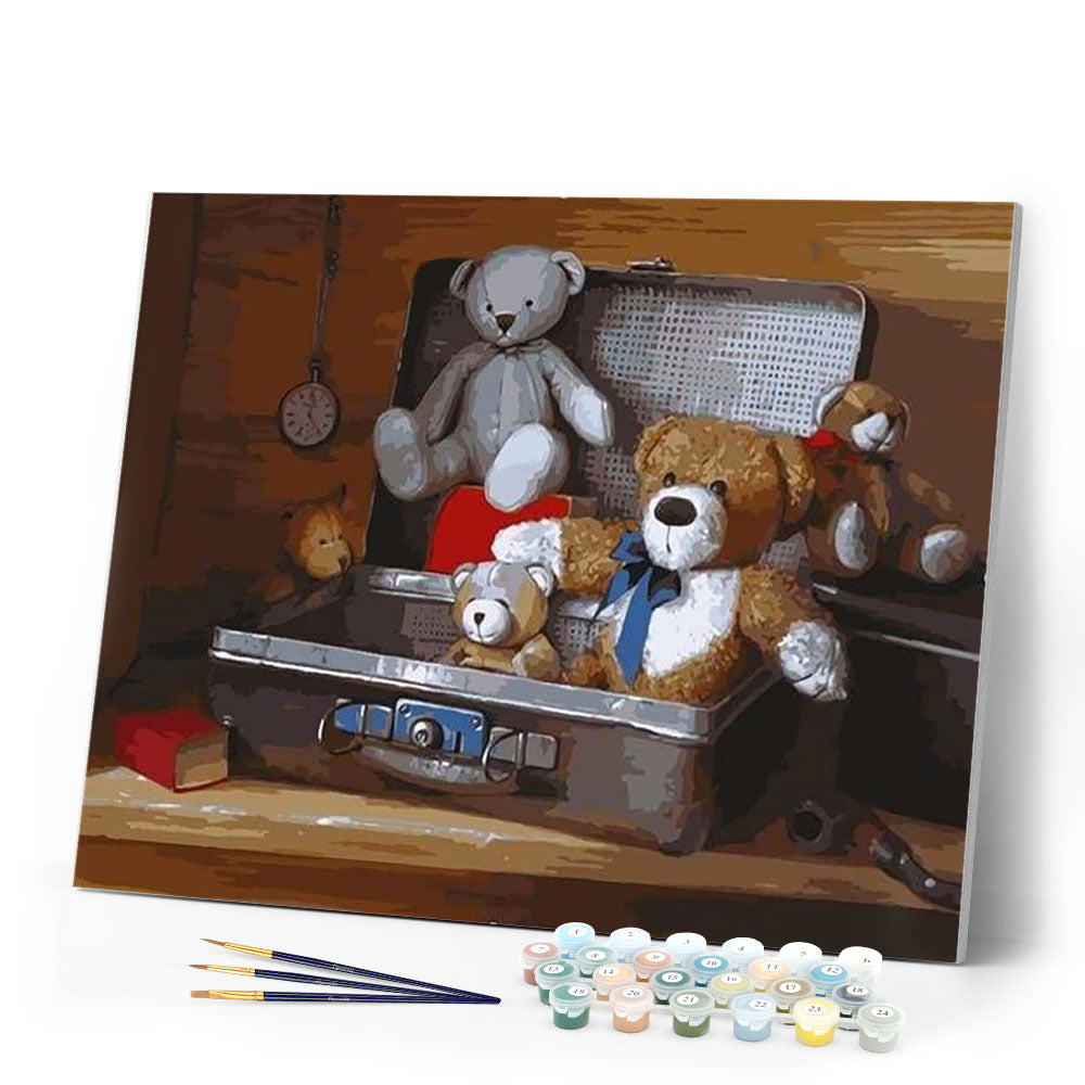 paint by numbers | Teddy Bears | bears intermediate | FiguredArt
