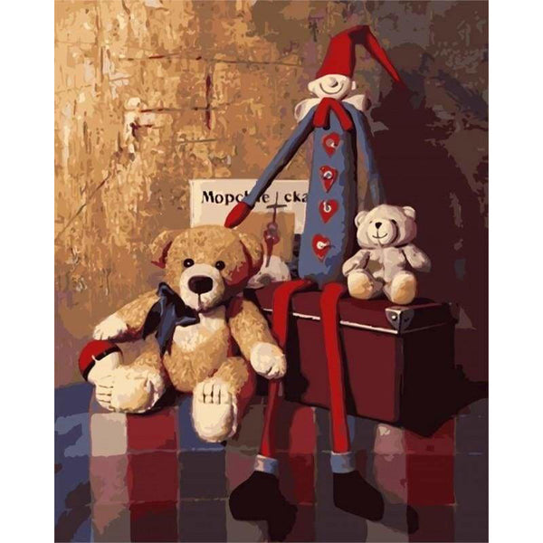 paint by numbers | Teddy bears and Marionnette | bears easy | FiguredArt