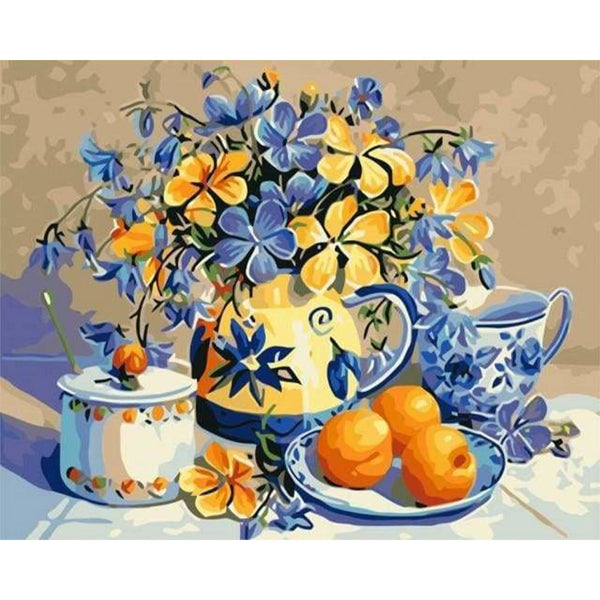 paint by numbers | Flowers and Orange | butterflies easy flowers | FiguredArt