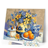 paint by numbers | Flowers and Orange | butterflies easy flowers | FiguredArt