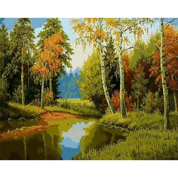 paint by numbers | Wild River Waterfall | advanced landscapes | FiguredArt