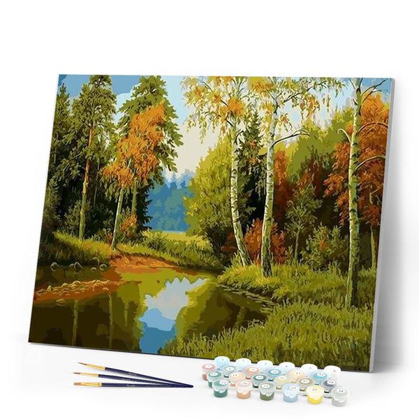 paint by numbers | Wild River Waterfall | advanced landscapes | FiguredArt