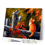 paint by numbers | Two Birds And Cat | animals birds cats intermediate | FiguredArt