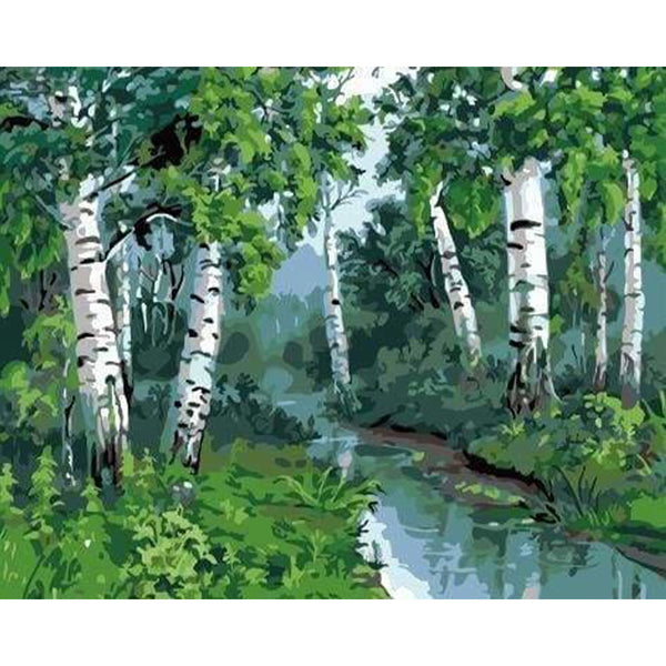 paint by numbers | Poplars | advanced landscapes | FiguredArt