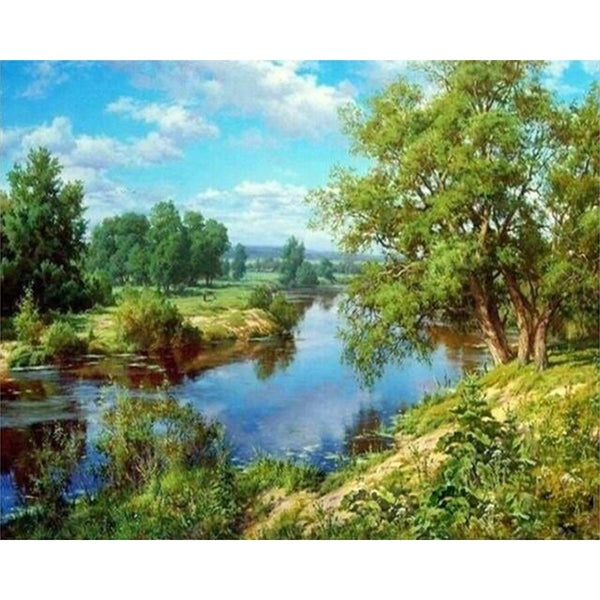 paint by numbers | River Landscape | advanced landscapes | FiguredArt