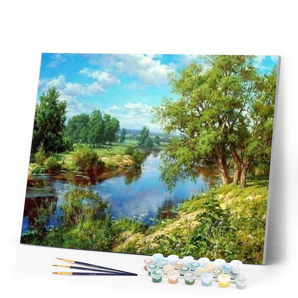 paint by numbers | River Landscape | advanced landscapes | FiguredArt